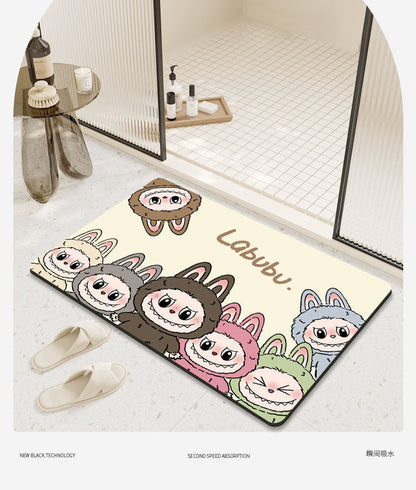 Labubu Bath Room Diatomite Soft Mat