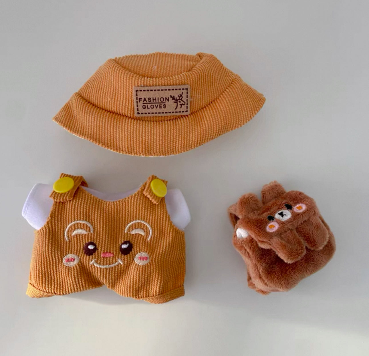Labubu Corduroy Bib Pants(Handmade Design)